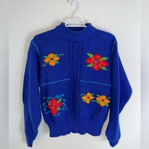 Lizsport knit blue Sweater size small